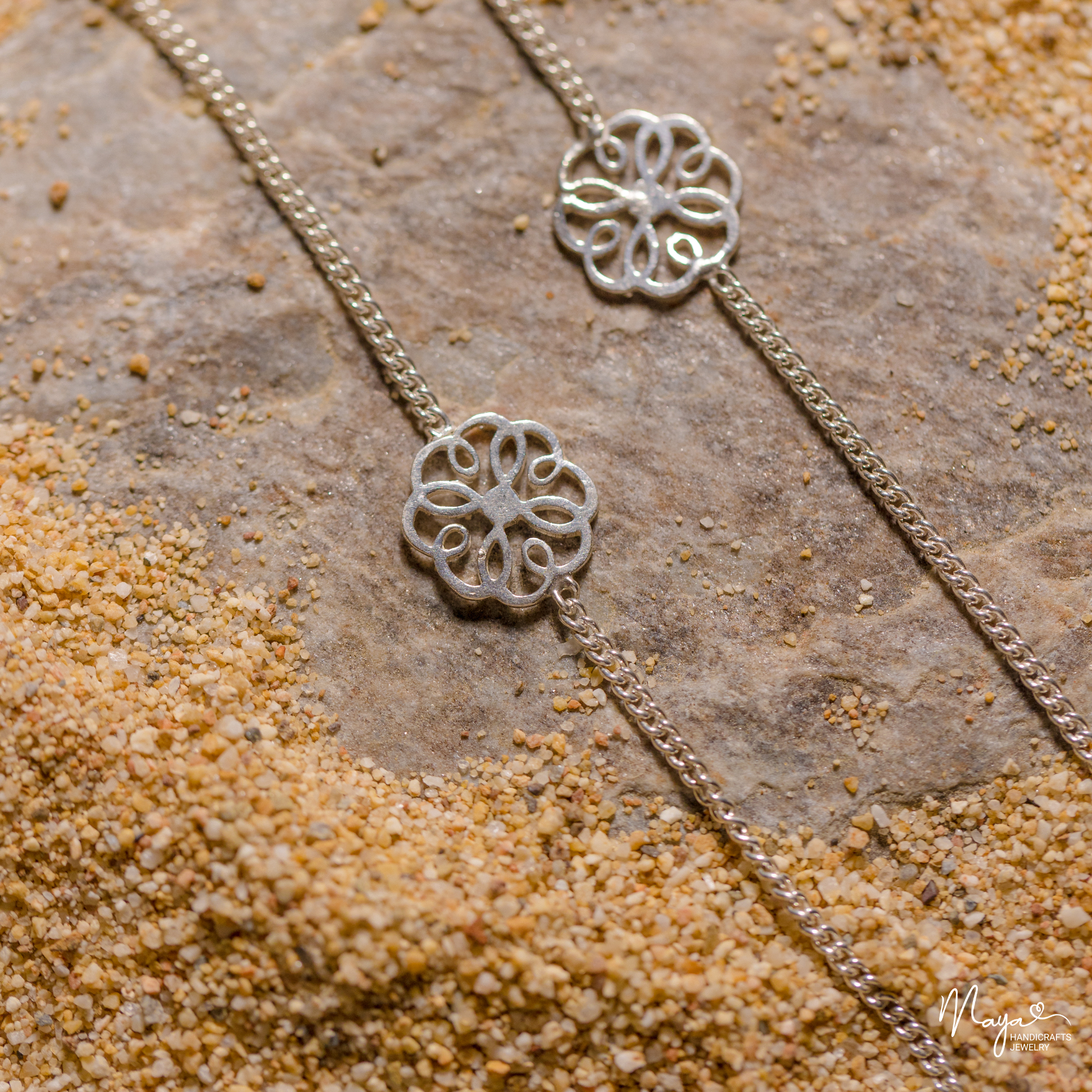 4 leaf clover anklet